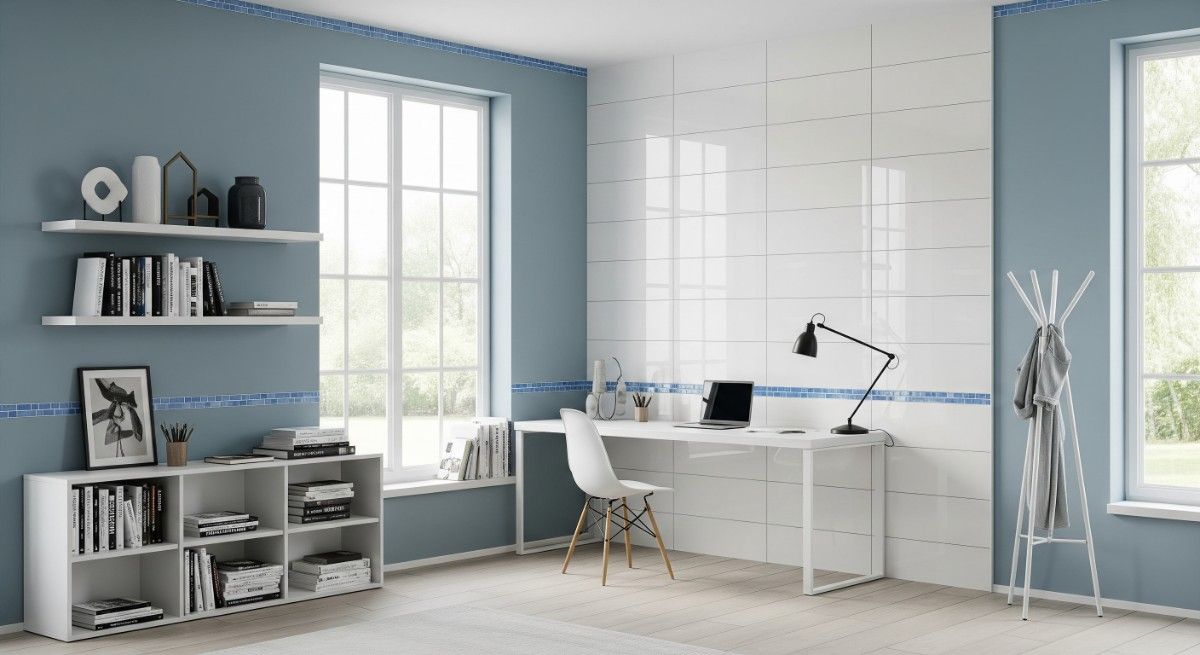 Calm and Focused with Blue and White