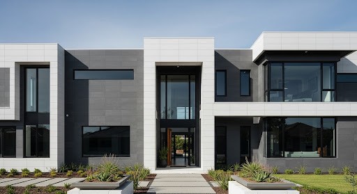 Charcoal Grey and White