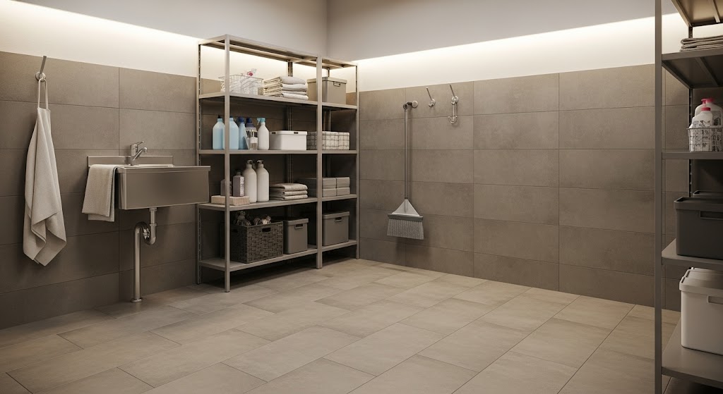 Anti-Skid Tiles for Safety in Utility Areas