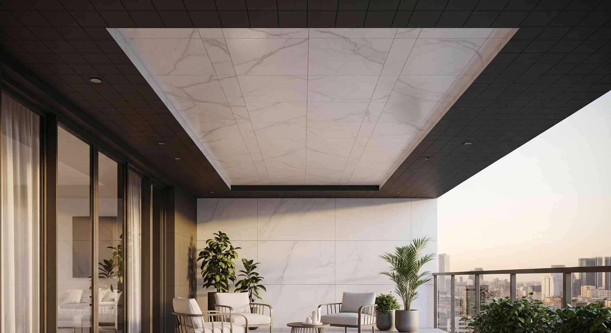 Dual Tone Tiles to Create Illusion of Height