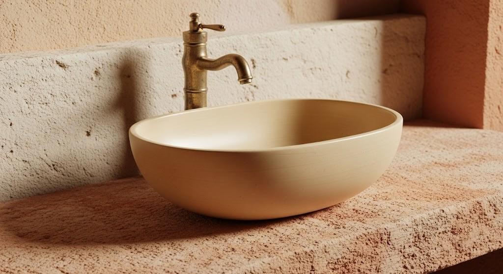 Earthy and Cream Tones Wash Basin