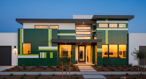 Forest Green Lime and White