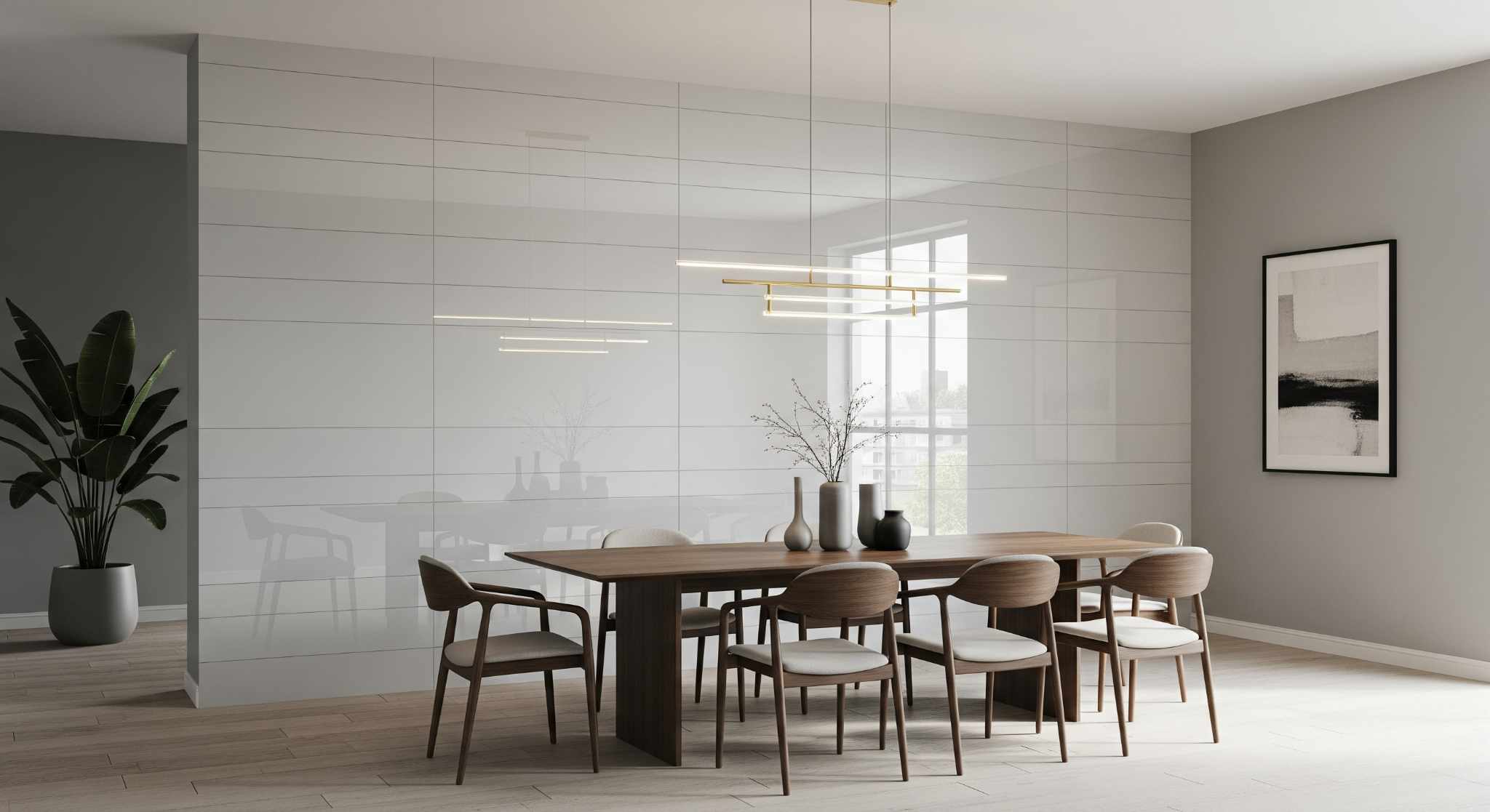 Glossy Tiles Dining Room