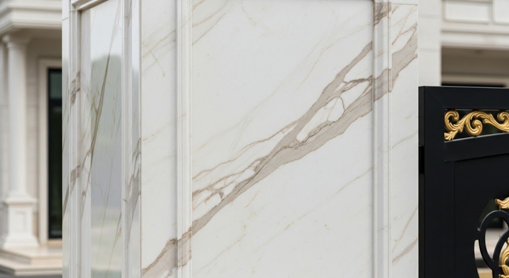 Glossy marble finish