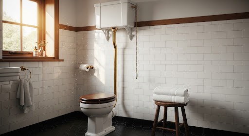 High-Tank Vintage-Inspired WC