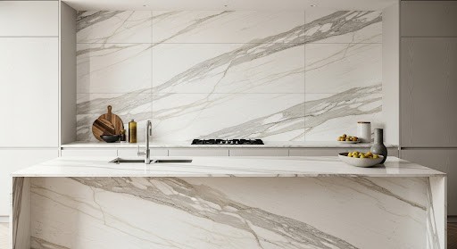 Large Format Marble Tiles for Seamless Design