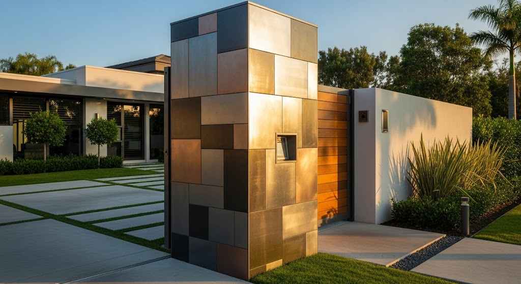 Metallic finish tiles