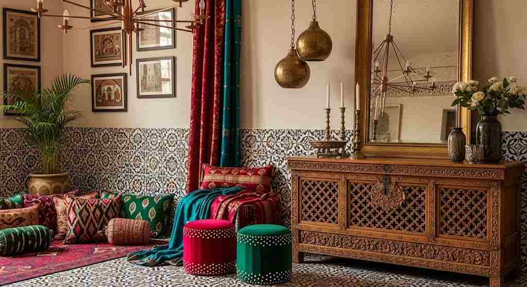Mixing Tile Ideas with Other Indian-Style Design