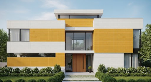 Mustard Yellow and White
