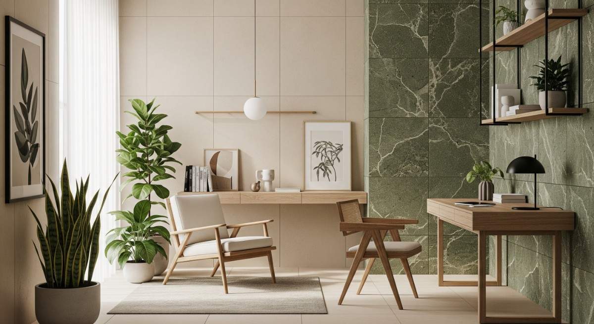 Natural and Grounded with Green and Beige