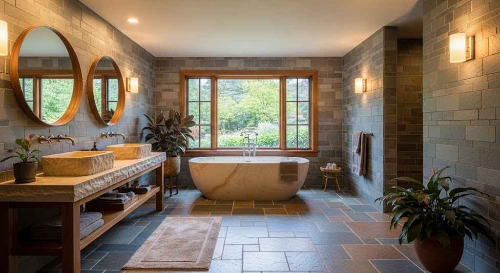 Natural Stone and Earthy Shades