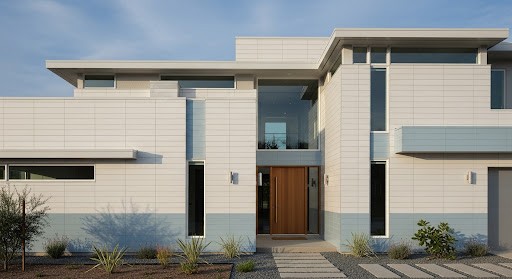 Oyster White and Pale Blue