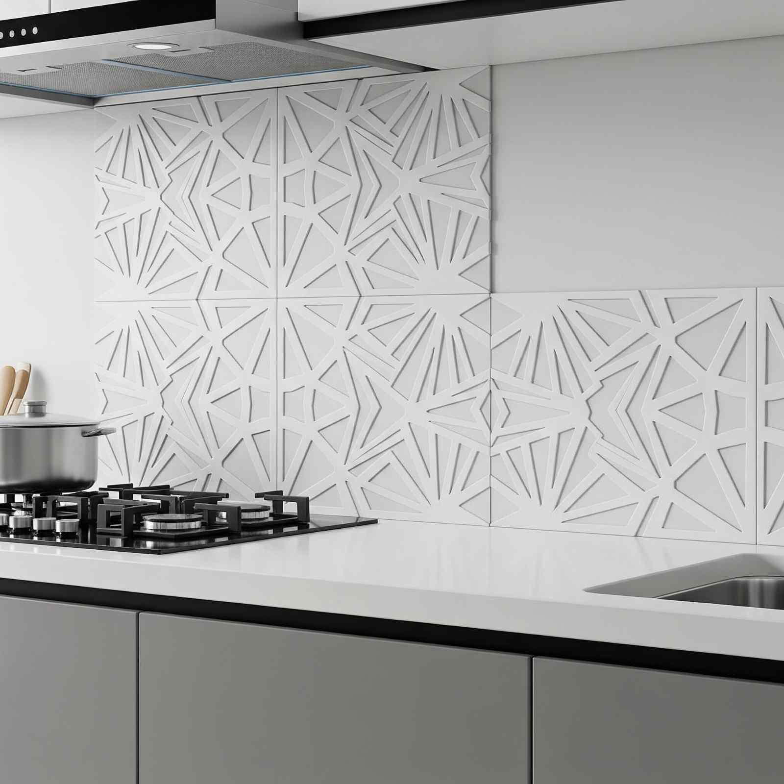 POP Panels with Geometric Designs for Kitchens