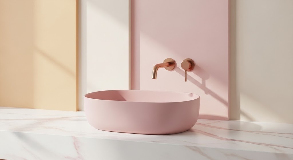 Plush Pink Soft Pastels Wash Basin