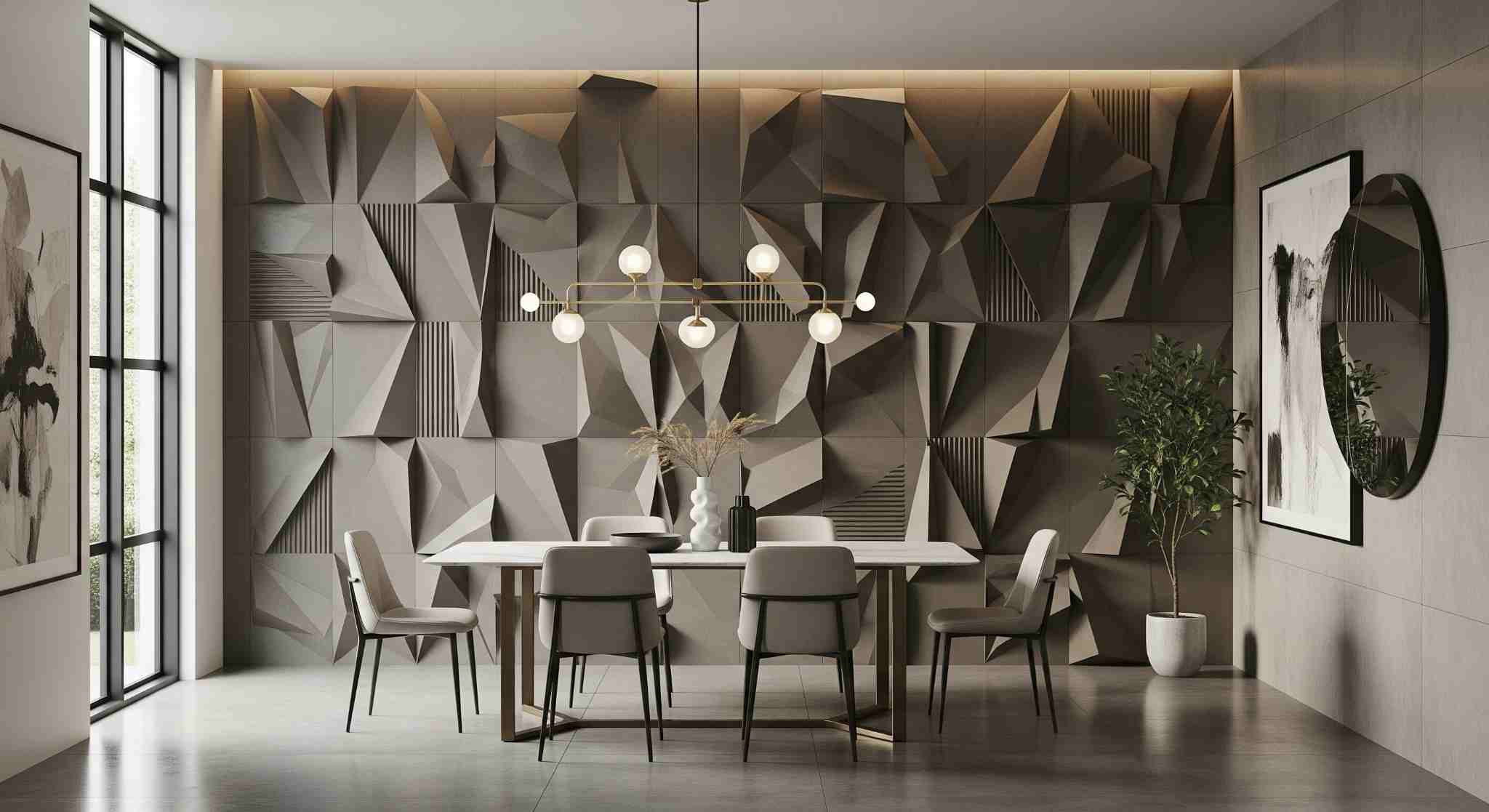 Textured Tiles Dining Room
