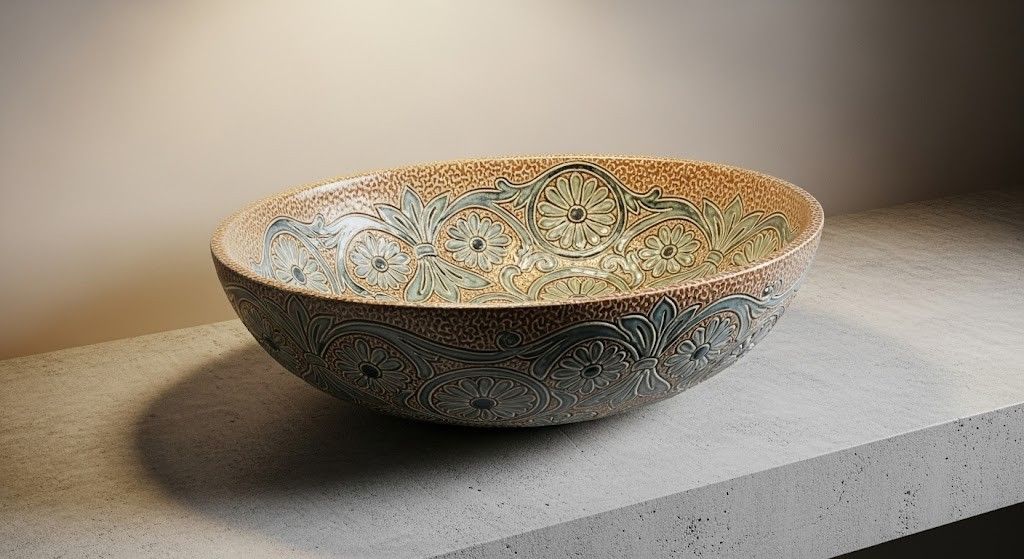 Textured or Patterned Wash Basins