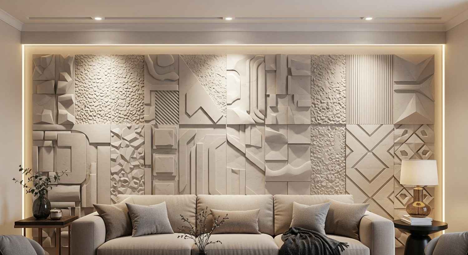 Textured POP Panels for Living Rooms