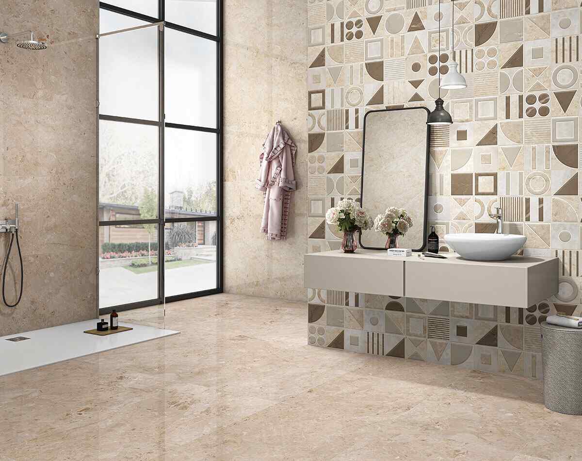 Tile Design for Bathroom Interior Tiles