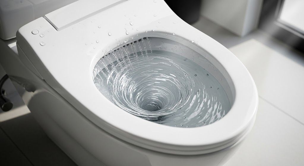 Tornado or Cyclone Flush System