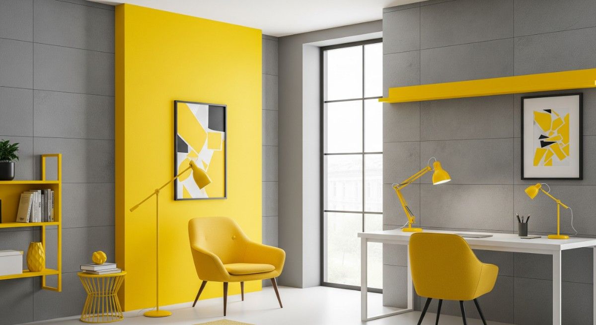 Vibrant and Energetic with Yellowand Grey