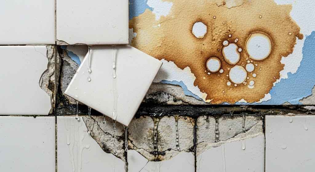 Water Seepage Affects Tiles and Walls