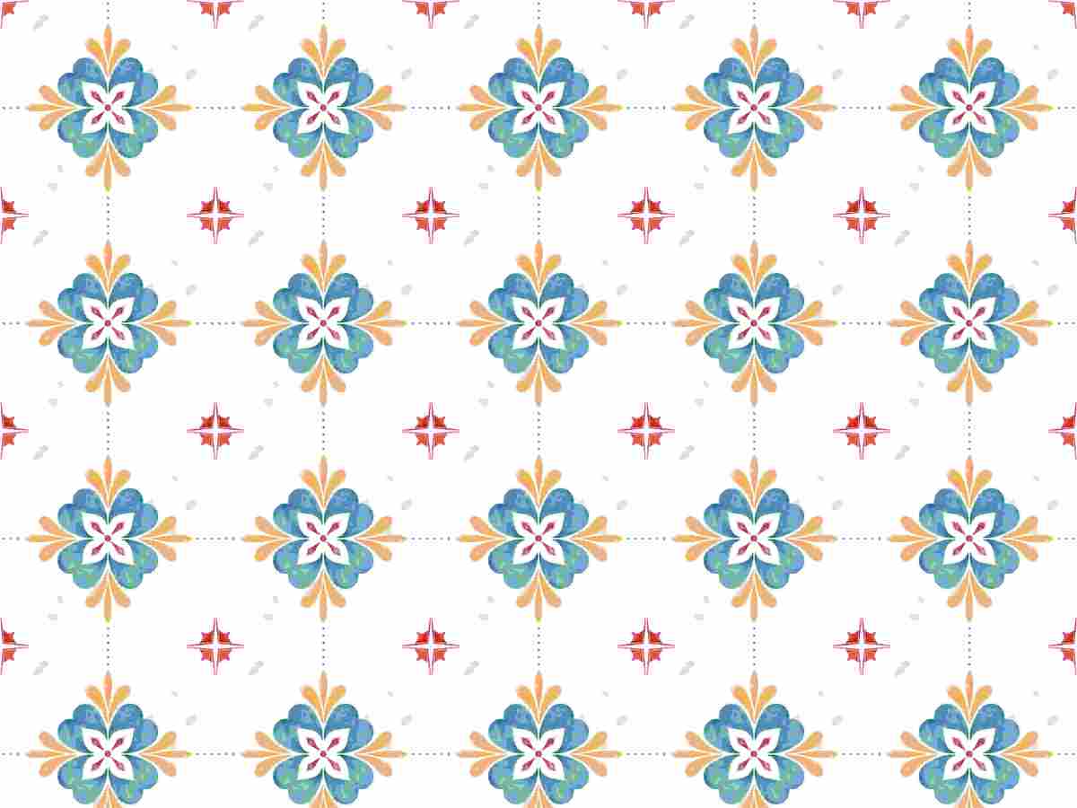 Ornamental Floral Tiles in the Kitchen